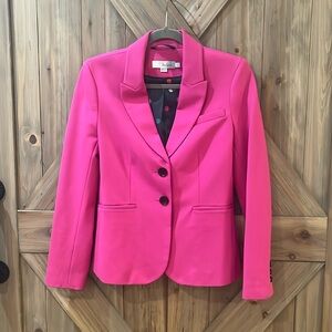 Boden Elizabeth Ponte Pink Two Button Closure Blazer Jacket Size 4P